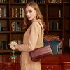 Bag Crocodile Pattern Ladies Shoulder Classic Wine Red Messenger for Women Brand Retro Design 2024