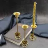 Candle Holders Flower Iron Candlestick Metal Bar Gold Holder Decoration Candlelight Dinner Table Ornaments Nordic Home Decor