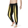 Men's Pants 2024 Summer Cotton And Linen Casual Fashion Striped Lantern Retro Gothic Stage Performance Pirate