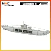 WW2 الغواصة العسكرية 3407 أجزاء MOC بناء بنية بحرية قتالية الأسلحة من الطوب ألعاب DIY القوارب الحربية النموذجية هدايا الأطفال