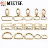 2SEts Meetee 16-38 mm Sac en métal boucles boucles pivotantes fermoir à homard Tri Glide Sliders D Ring Ajuster Classement de sangle Hook ACCESSOIRES