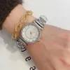女性の時計ブランドES女性LAガール美しいクリスタルスタイルメタルスチールバンドクォーツラグジュアリーリストCH49 L46