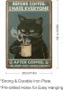Czarny kot metalowe sylwne znaki cyny przed kawą nienawidzę wszystkich zabawnych znaków na kawiarnię pub pub domowy prezent dla kota