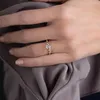 حلقات الكتلة BOAKO Anillos de selections Finger RING 925 Sterling Silver Round Zircon Classic Engagement Women Gine Size 6/7/8