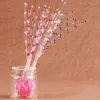 20 PCS/Bunch String Pearl Sticks Bridal Botets White kralen Handgemaakte bloem stengel kralen bruiloftsfeestdecoratie