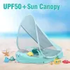 Baby Swimming Pool Float With Sun Canopy Uppblåsbar spädbarn Flytande Swim Rings barn Swim Pool Accessories Circle Bathing Summer