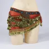 Femmes Tribal Belly Dance Coin Belt With Colorful Rhinestones Bellydance Hip Scarf Costume Accessoires