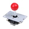 8 Ways Arcade Game Joystick Ball Joy Stick Red Ball Substituição Diy Kit Acessórios para jogos