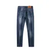 Jeans designer de jeans Luz de luxo de qualidade primavera/verão slim fit elástico versátil azul lish perna calças todas as estações 7wxm rpo6