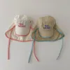 Casquette de soleil pour enfants respirant pour le séjour rapide à séchage à séchage protectrice de plage avec rabat de cou mince chapeau de pêcheur