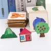 60 번째 Kinderen Tekenen Speelgoed Montessori Diy Houten Schilderij Stencils Sjabloon Ambachtelijk Speelgoed Leren Educatief Speelgoed Voor Kinderen Cadeau