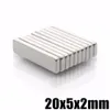 10/20/50/100/200/500pcs 20x5x2 mm Block NDFEB NEODYMIUMA