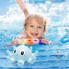 Giocattoli da bagno per bambini spray water doccia da bagno piscina giocattoli da bagno per bambini palla da bagno balena elettrica con musica leggera LED leggera giocattoli per bambini 240408