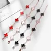 Van Bracelet Moda coreana Cinco pulseira de flores de folhas de quatro folhas Bracelet Bracelet Incluste Jóias Tiktok Acessórios 2024 Nova pulseira