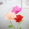 Dekoratif Çiçekler Simüle PE Yapay Magnolia Centerpieces Düğün Masa Şenliği Diy Pografi Zemin Süslemeleri Sahte Çiçek