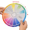 1/3PCS 12/18 Colors Tattoo Pigment Colors Wheel Paper Card Supplies Three-tier Mix Guide Central Circle Rotate Tattoo Accessory