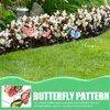 Decorative Flowers 5 Pcs Plug Butterfly Set Patio Decoration Garden Decorations Ornaments Backyard Stakes Flower Bed Pvc