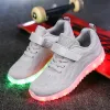 Sneakers Child Summer Shoes LED Sneakers USB Rechargeable Breathable Children Casual Shoes Light Up Shoes for Boys and Girls