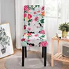 Chair Covers Tropical Plant Stretch Cover Flowers Print Dining Room Anti-Dirty Kitchen Seat Home Party Banquet Decor