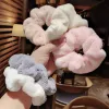 Warm zacht fluwelen haar scrunchies harige elastische haarband vrouwen meisjes paardenstaarthouder haar rubberen band haarbanden haar accessoires