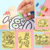 10 pezzi Magic Scratch Art Art Pad Pad Sand Painting Tamni per bambini Apprendimento educativo Educational Learning Creative Drawing Set Toys for Children