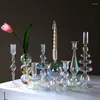 Ljusstakar mittpunkt stickhållare modernt bröllop glas vasen bord estetik velas para boda interiör dekoration