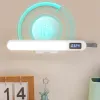Tafellamp met klok magnetische LED -bureaulamp Multi -functionele nachtlamp roteerbare timing voor het lezen van de bureau leesstudielichten