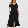 Casual Dresses Plus Size Dress For Fat Mm 2024 Woman Summer Loose Elegant Off The Shoulder Women Clothing Vestidos