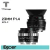 Accessoires Ttartisan 23 mm F1.4 Focus manuelle APSC LEAN FIXE POUR CANON M / Sony E / Fuji X / M43 / Nikon Z Mount Mirrorless Cameras