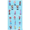 Anime Manga One Piece Purple Clown Halloween Doll Magical Figurine 6Pcs Model Toy For Kid Cartoon Figure Posse Vintage Drop Delive Dhc4M