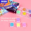 Jikun Pearlescent Solid Watercolor Paints 6/12 Färger Pearlescent Pigment Art Metallic Glitter Acuarela School Stationery