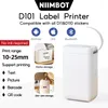 Niimbot D101 Mini Label Maker 12-25mm Printing Width Wireless Bluetooth Printer Handheld Sticker Home Portable Barcode