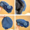 Berets Fashion Camellia Flower Casual Beanie Hats Denim Beret printemps automne CAP FEME CORACE COPES COUPS ACCESSOIRES