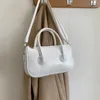 Сумка на плечах сумочка 2024 Retro Fashion Simple Square Bag Caffure Pu кожаная женская дизайнер с твердым замком Messenger