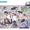 20/30 / 50pieces Style Equestrian Retro Sports Horses Graffiti Autocollants drôles pour Scrapbook Luggage Bike Car Phone Téléphone Sticker