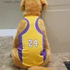 Dog Apparel Large Dogs Dog Apparel Vest Basketball Jersey Cool Breathable Pet Cat Clothes Puppy Sportswear Spring Summer Fashion Cotton Shirt Lakers 6XL A84 L46