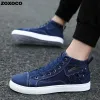 Laarzen canvas schoenen mannen sneakers herfst zwarte ontwerper kruisgebonden heren high top schoenen casual sneakers sport skateboard schoenen jongens tub