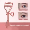 Pink Eyelash Curler With Eyelash Comb Natural Bending Lash Curler Long Lasting Clip Big Eye Makeup Cosmetic Tools Women Beauty