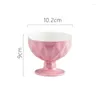 Bowls Chanshova Creative Ceramic Goblet Ice 200ml و 350ml Cream Milkshake Soup Soup Soup Cup H104