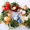 Fleurs décoratives Silk Rose Branche de fleurs artificielles de mariage romantique de mariage décoration de couronne de maison faux cadeaux de la Saint-Valentin