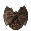 Double tulle bowknot chigne snood femmes coiffures dame hair clip couvercle net élégant lace en dente