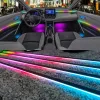 Färgglada bil Ambient Lights18in1 Automobil Atmosphere Lamp Acrylic Light Guide Strip Dekorativ bilatmosfär Ljus 64 Färg