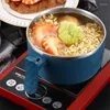 Bowls Portable Instant Noodle Bowl 1300ml Tableware Induction Cooker Heating Fruit Salad With Cover Container