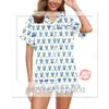 Роллер кролика Женская милая ролика кролика пижама Y2K Сборная изготовленная печать с короткими рубашками с коротки