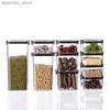 Food Jars Canisters Sealed Jar Food Storae Box Transparent Plastic Multirain Tank Stackable Dried Sealed Storae Jars Kitchen Oranizer L49