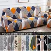 Tryck6 Stretch Plaid soffa Slipcover Elastic Soffa Covers för vardagsrumsfunna Sofa Stol Couch Cover Heminredning 1/2/3/4 säte