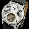 RMS Montree De Luxe Erkekler Tourbillon Manuel Mekanik Hareketi Çelik Kılıf Strap Luxury Watch Wristwatches Relojes Su Geçirmez