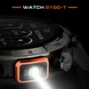 Военный класс 2024 г. Новые спортивные занятия на открытом воздухе Smart Watch Amoled Полный сенсорный экран с светодиодным фонариком Bluetooth Calling Smartwatch