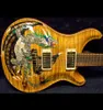 Dragon 2000 30 Violin Amber Flame Maple Top Electric Guitar No Inlaydouble Locking Tremolo Wood Body Binding2885715