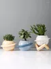 Vases Ceramic Planet Flower Pot Cartoon Living Room Creative Personality Decoration Green Radish Succulent Plant Breeding Gallon Basin